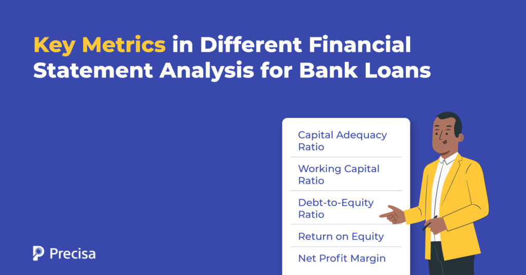 Key Metrics in Different Financial Statement Analysis for a Bank Loan