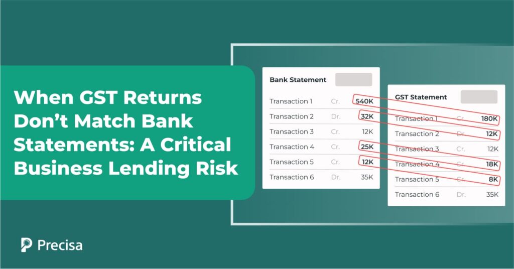 When GST return do not match bank statements.
